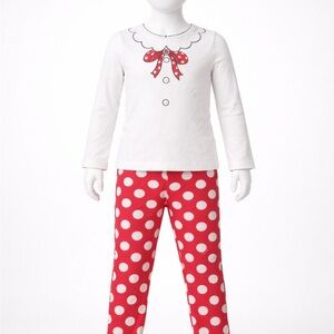 Red and White Polka Dot Kids Pajamas